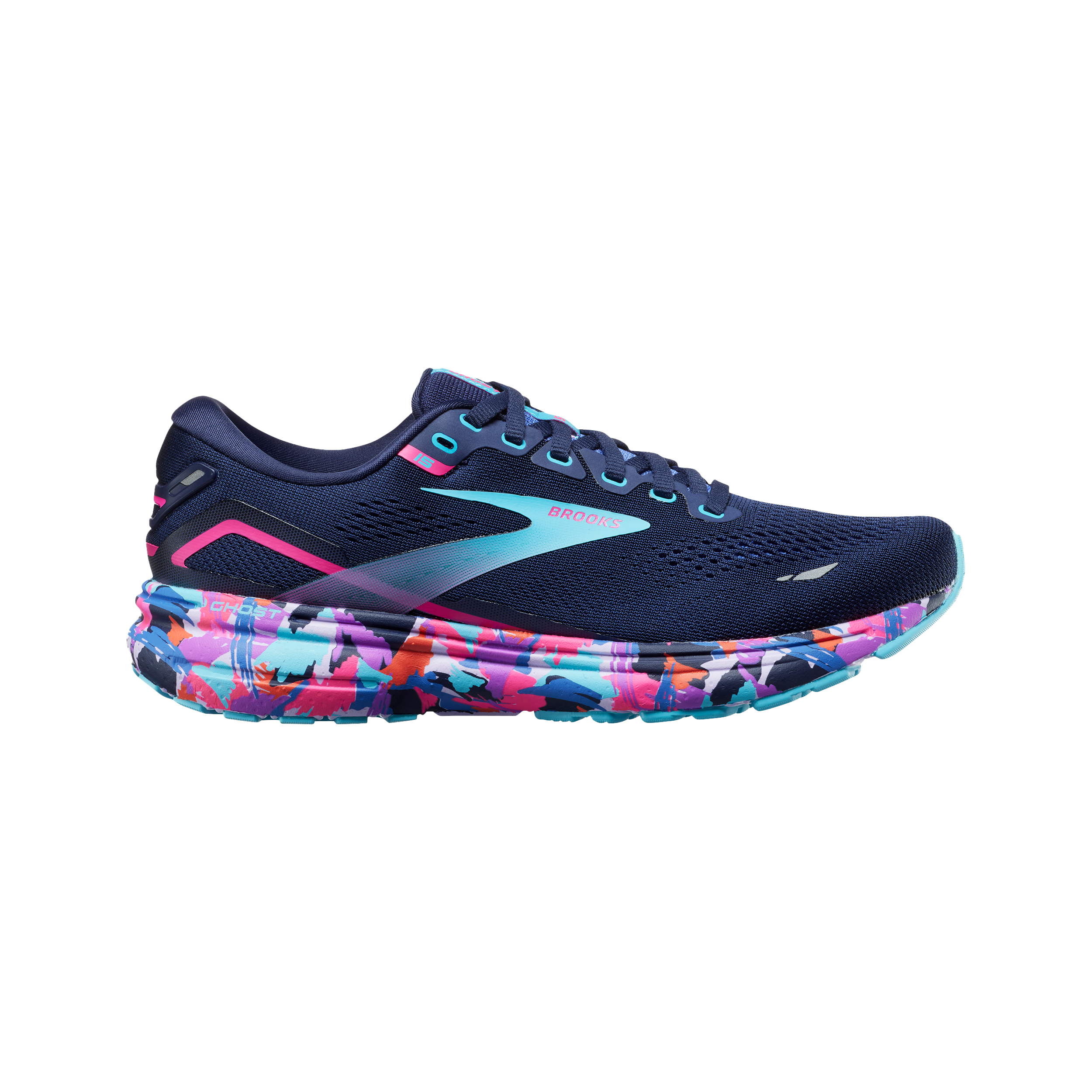 きょうすけ　レディース　GB S Brooks Women's Ghost 15 *N/A 7/5/23 Eclipse/Baja Blue/Pink
