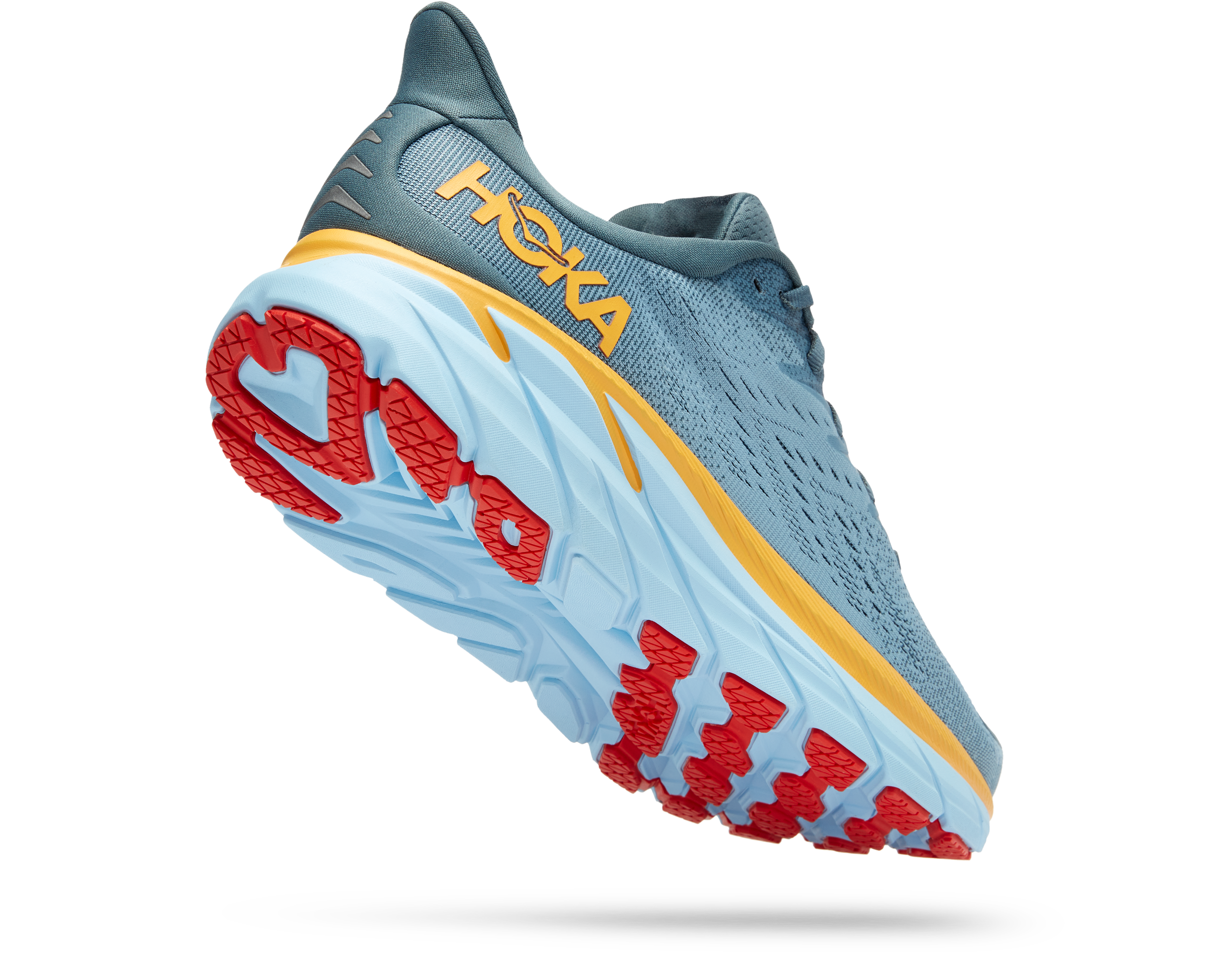 Hoka Clifton 8 1119393 RTAR Blue Red Running Shoes Men’s US 8D Hoka One one clifton 8 teal blue running sneakers 1119393  main image 4