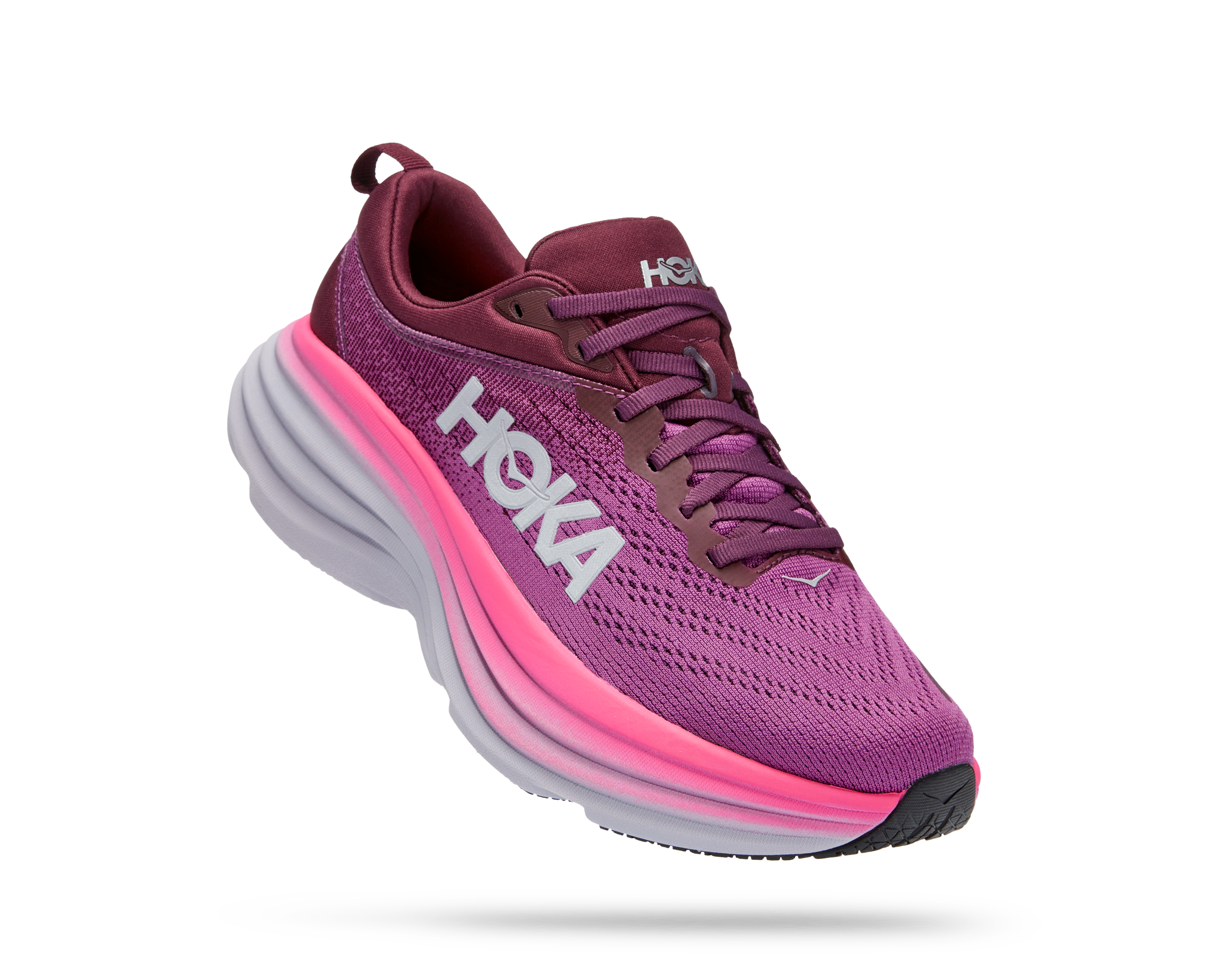 Hoka Women's BONDI 8 BGWN Beautyberry/GrapeWine