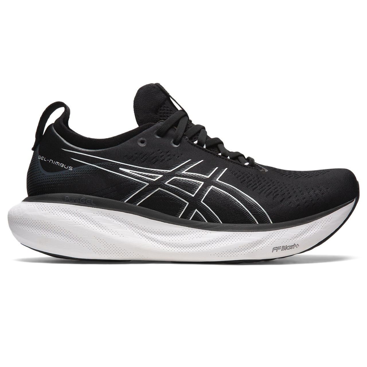 新品/定価以下 GEL-NIMBUS 25 black/black Asics Men's GEL-NIMBUS 25 001 Black/PureSilver