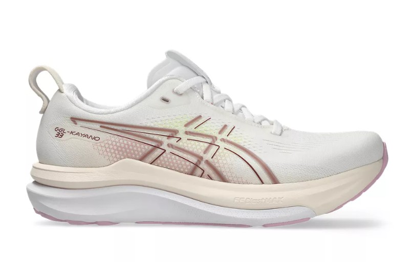ASICS レディース スニーカー ホワイト Asics Women's GEL-KAYANO 33 100 White/HazyLilac