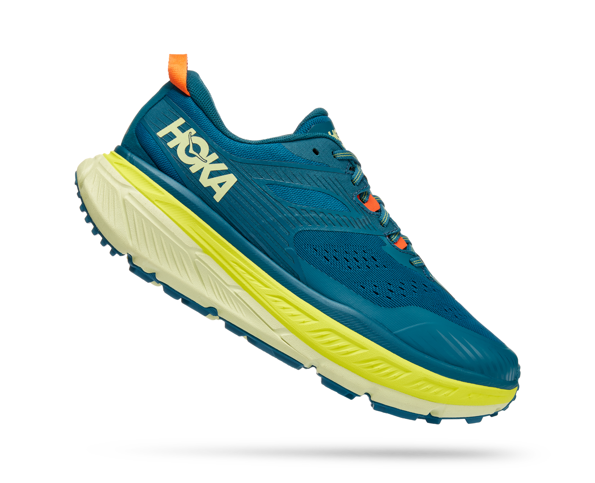 HOKA ONE ONE Stinson ATR 6 Men\'s Trail Running Shoes Teal Yellow Orange US 14 HOKA Men main image 4