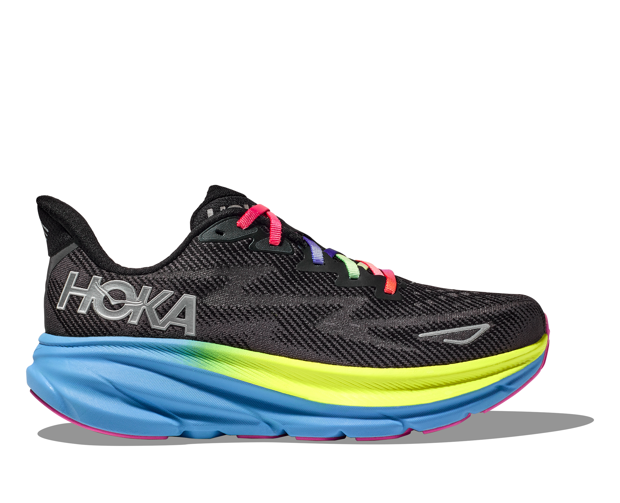 Hoka  ONE ONE Clifton 9 Black Rainbow  Men\'s Size 11.5 D 1127895 BAAB HOKA Men main image 2