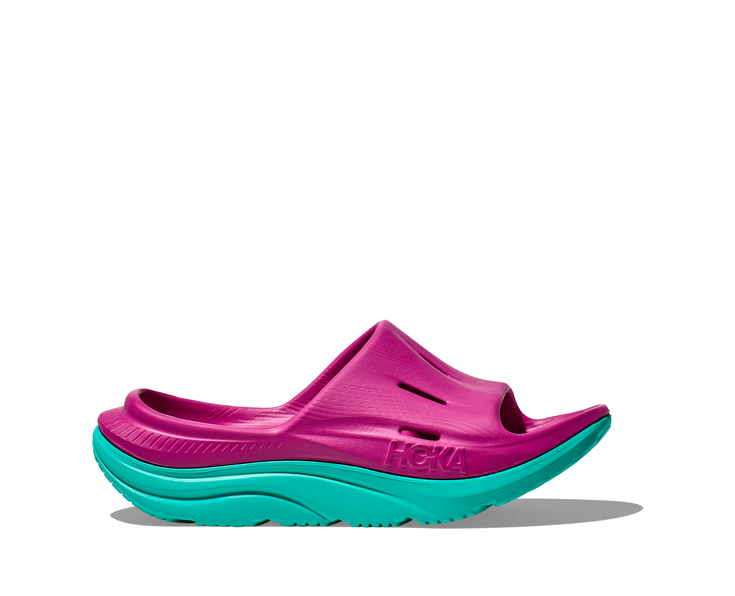 靴 HOKA ORA RECOVERY SLIDE 3 27cm Hoka Kid's ORA RECOVERY SLIDE 3 FUCHSIA / ELECTRIC AQUA