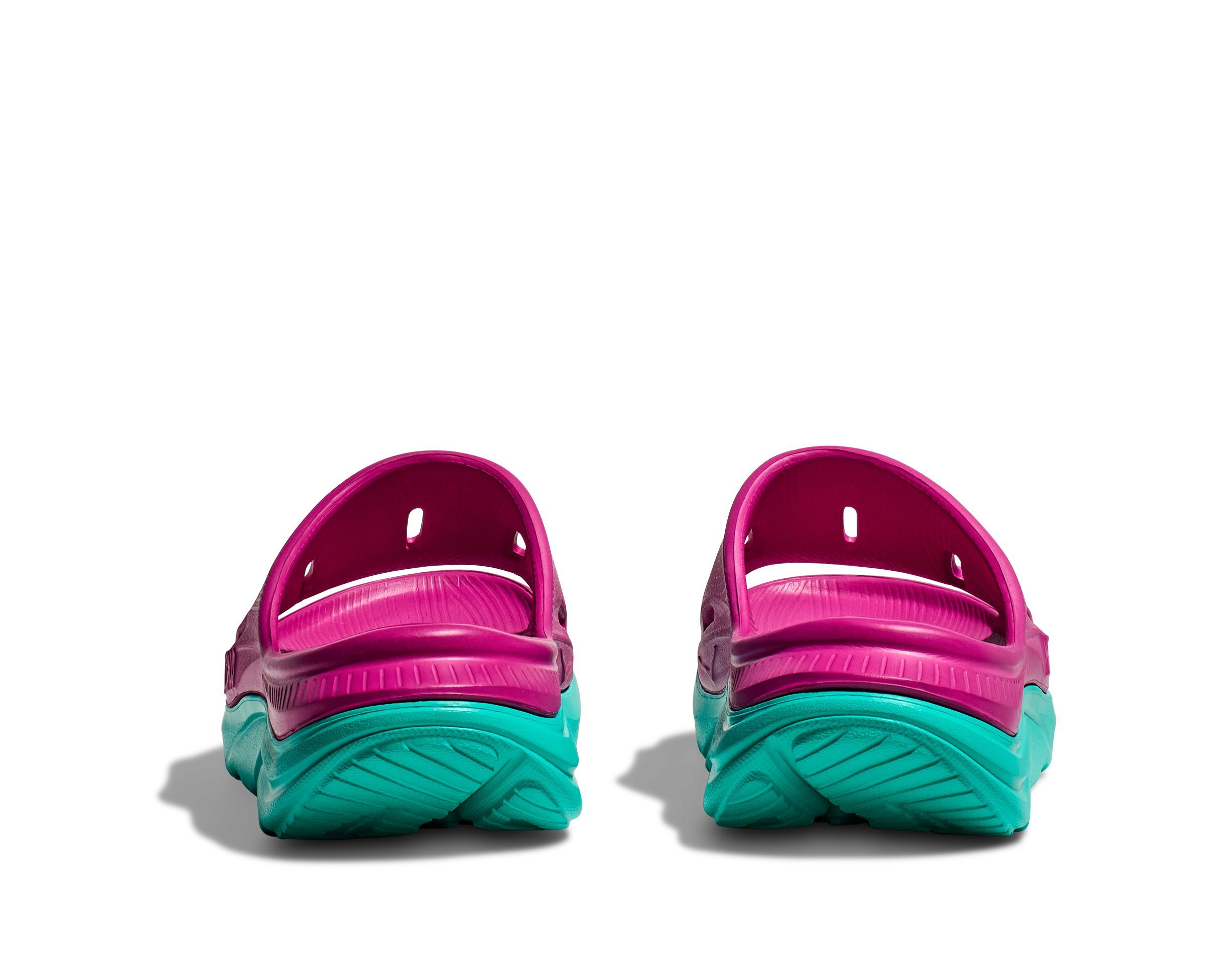 Hoka Kid's ORA RECOVERY SLIDE 3 FUCHSIA / ELECTRIC AQUA