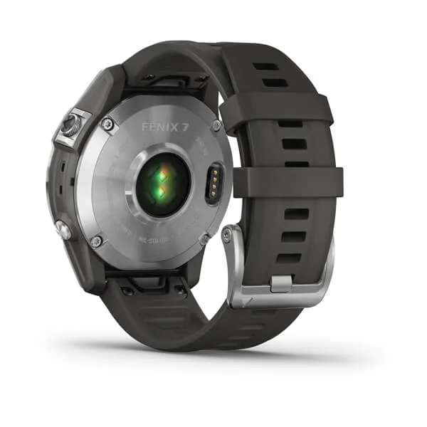 Garmin fenix 7 - Standard Edition Silver with Graphite Band