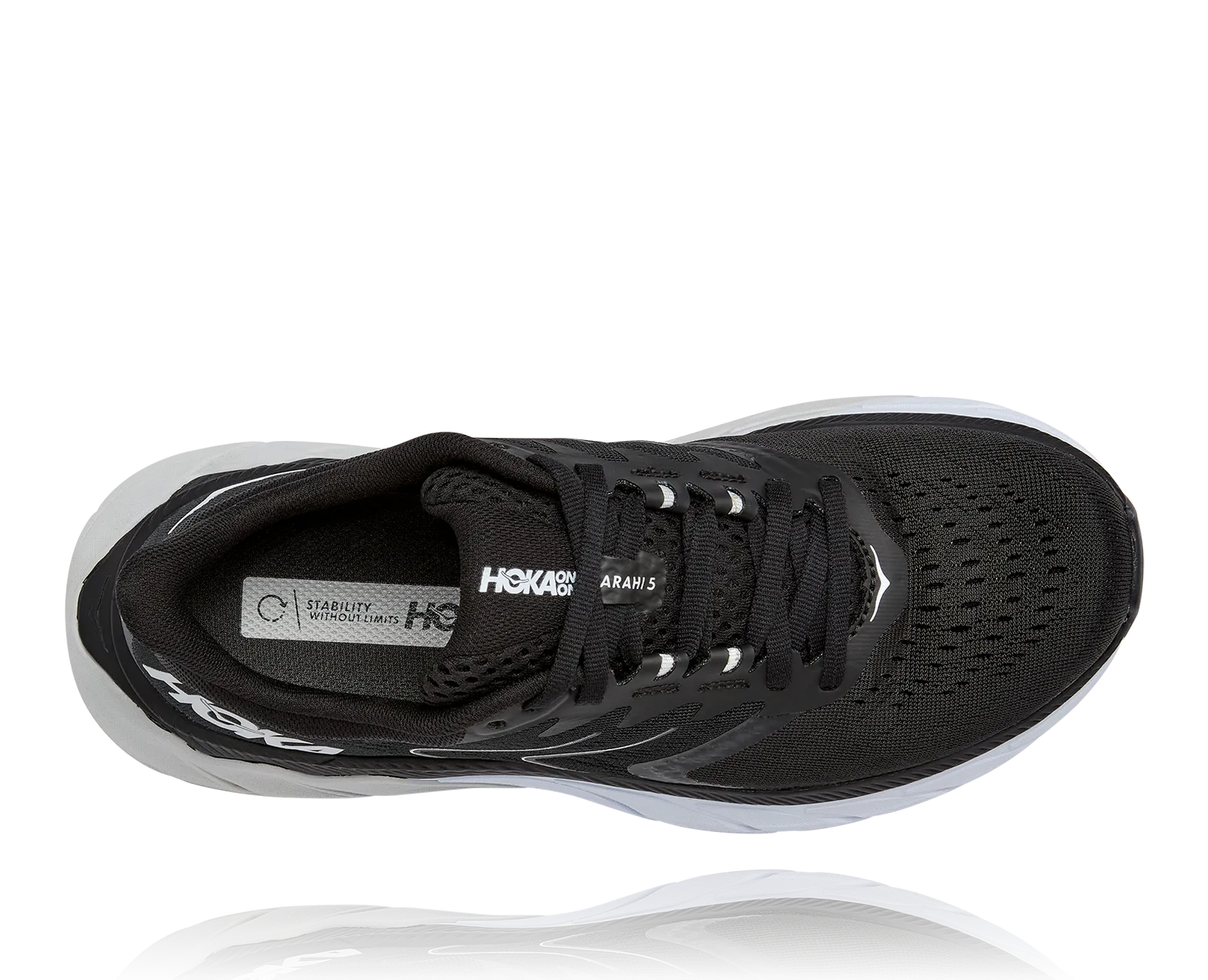 Hoka Women's ARAHI WIDE (D) BWHT Black/White